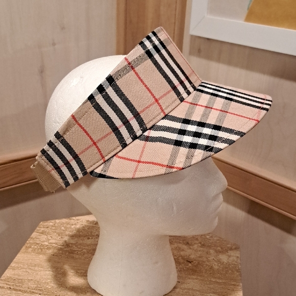Vintage Burberrys  Plaid Golf/sun Visor - Picture 3 of 8
